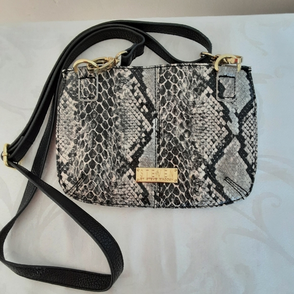 STEVEN Faux Python Crossbody Bag EUC - Picture 3 of 8